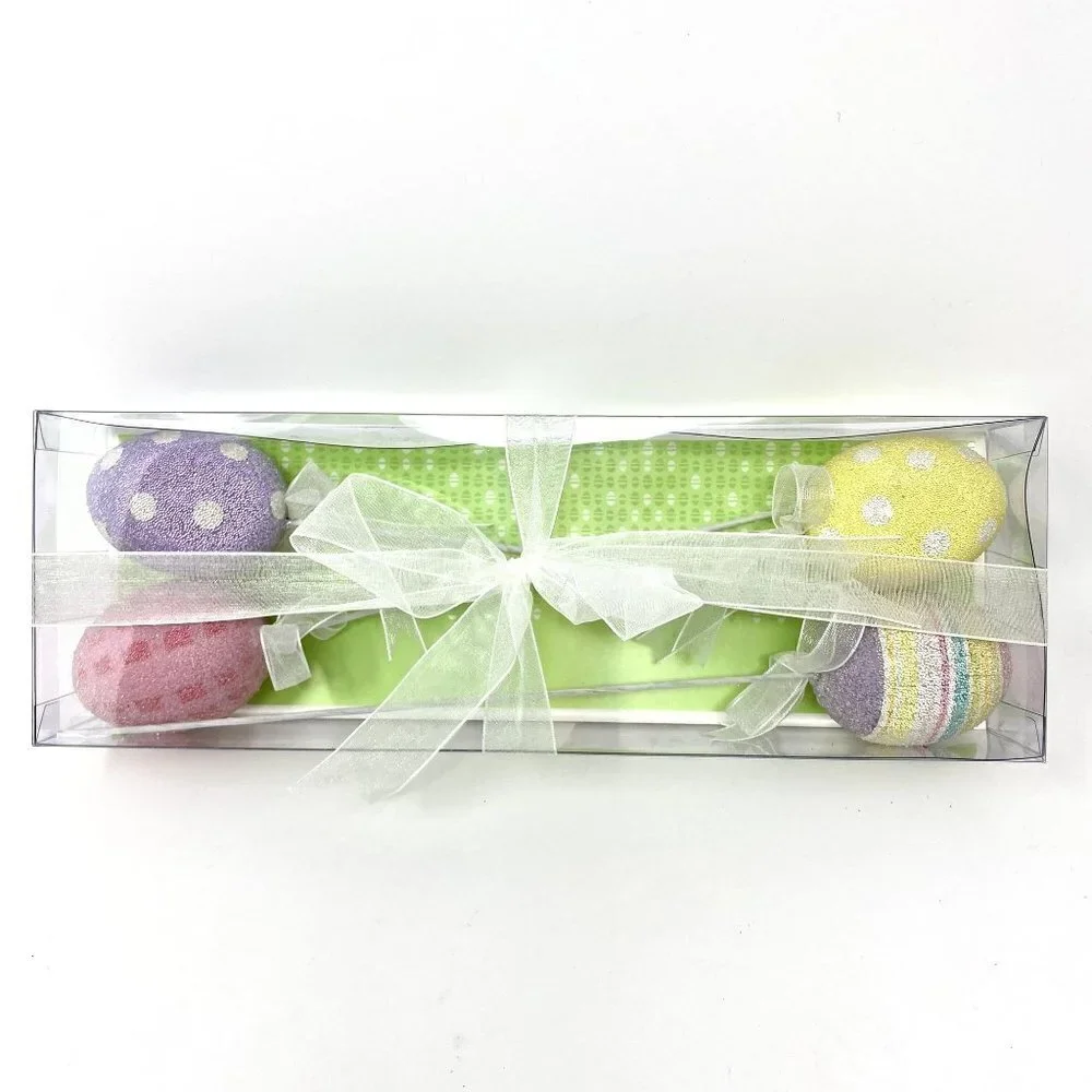 Target 4 Count Frosted Easter Egg Picks Decor Bouquet Crafts